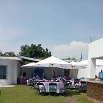 Área de alberca y jardín